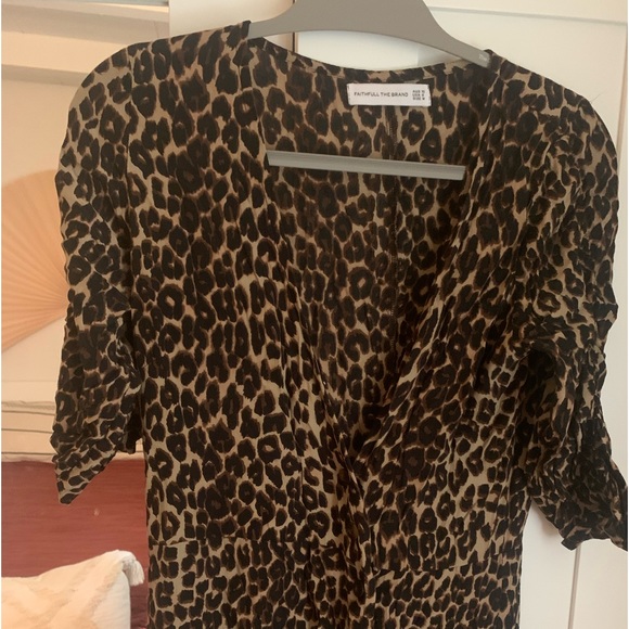 Cheetah rap/button up dress - Picture 3 of 5